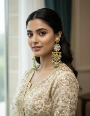Golden Pearl Designer Earrings