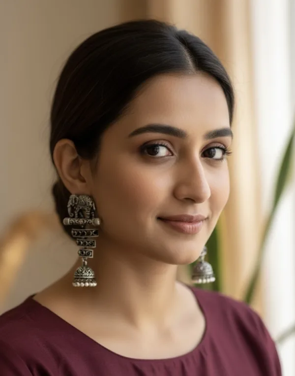 Tribal Oxidized Earrings