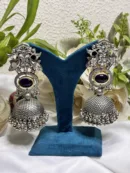 Antique Silver Dome Earrings