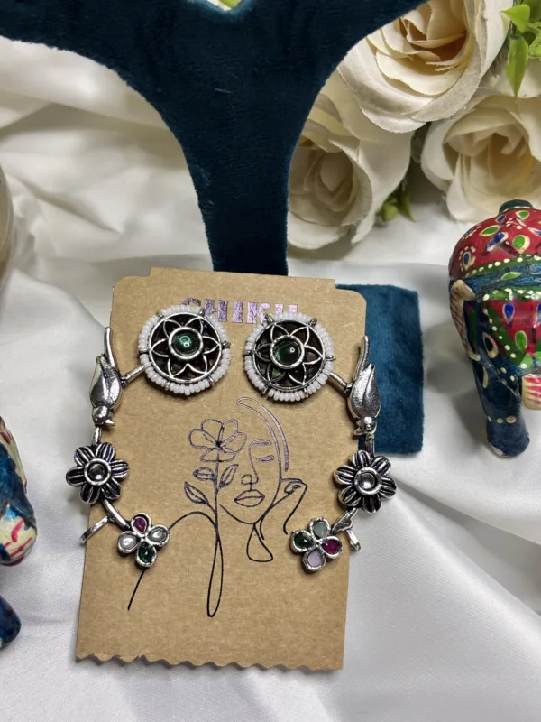 Minimal Floral Earrings - Image 2