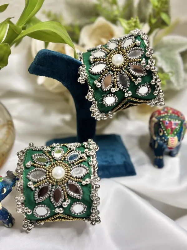 Elegant Green Mirror Kada - Image 2