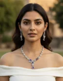 Glamorous Stone Studded Necklace Set