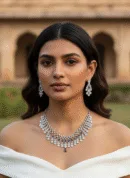 Designer Blue Stone Statement necklaces set