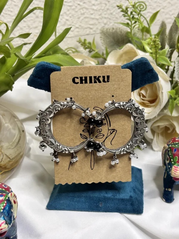 🌸 Everyday Oxidized Silver Earrings - Image 2