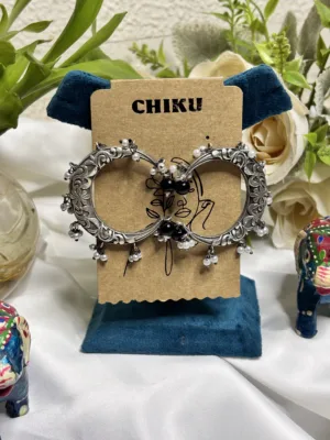 🌸 Everyday Oxidized Silver Earrings