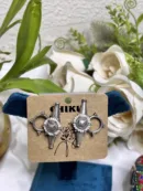 🌸 German Silver Oxidised Long Earrings 🌸