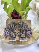 ✨ Festive Glow German Silver Earrings