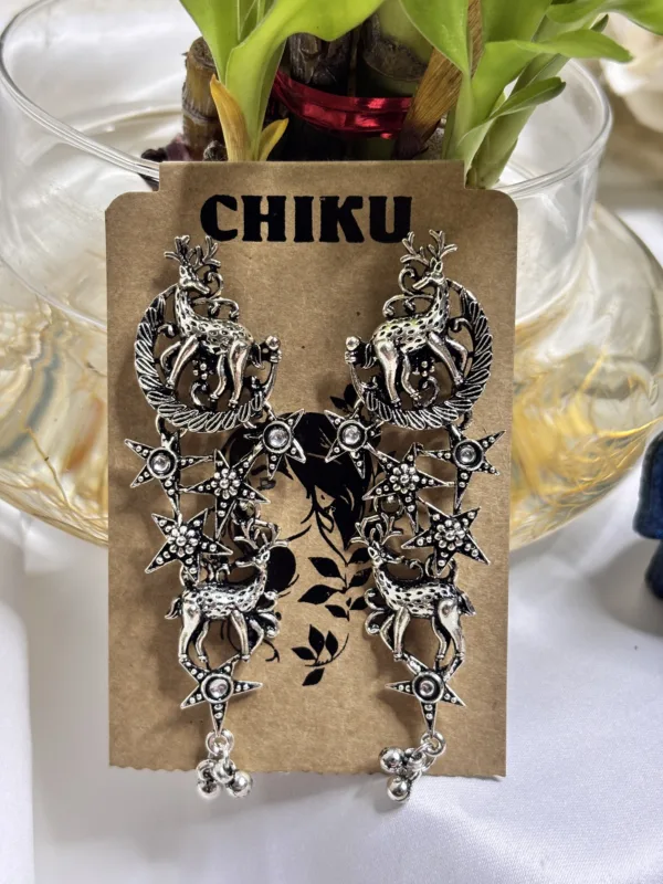 🌺 Oxidised German Silver Earrings for Women 🌺 - Image 4