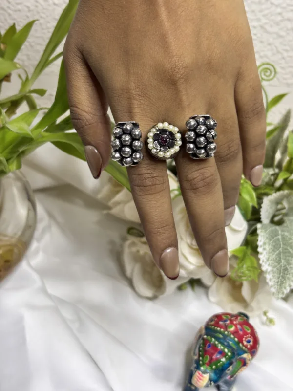 🌙 Stylish Oxidized Adjustable Ring - Image 4