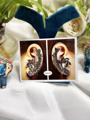 🌟 Elegant Silver Cuff Earrings