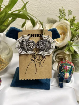 ✨ Festive Glow German Silver Earrings