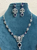 Luxury Blue Sapphire-Inspired Necklace set