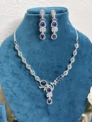 Glamorous Stone Studded Necklace Set