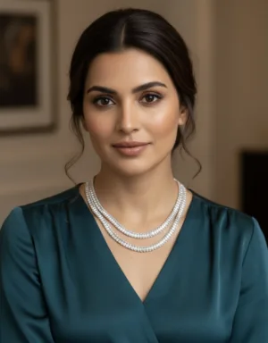 Elegant Double Layer Diamond Necklace